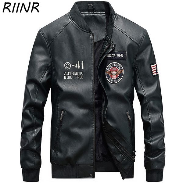 riinr youth men's collar leather jacket spring and autumn new pu leather jacket fashion casual motorcycle, Black
riinr youth men's collar leather jacket spring and autumn new pu leather jacket fashion casual motorcycle, Black