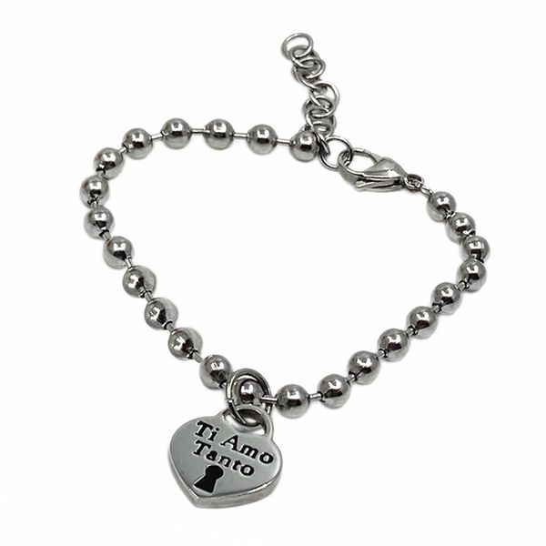 heart lock bracelet for women stainless steel italy bead bracelet fashion jewelry enamel letter ti amo tanto lover gift, Golden;silver
heart lock bracelet for women stainless steel italy bead bracelet fashion jewelry enamel letter ti amo tanto lover gift, Golden;silver