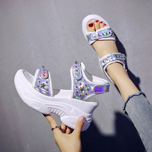 2020 summer women sandals fashion transparent diamond wedge sandal rhinestone high heels chunky platform shoes woman, Black
2020 summer women sandals fashion transparent diamond wedge sandal rhinestone high heels chunky platform shoes woman, Black
