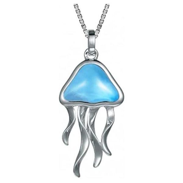 selling beautiful 925 sterling silver natural dominica larimar jellyfish woment's pendant necklace for gift
selling beautiful 925 sterling silver natural dominica larimar jellyfish woment's pendant necklace for gift