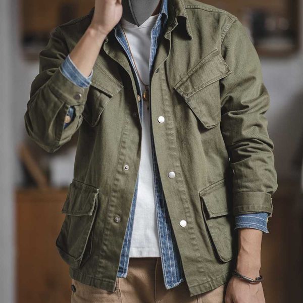 new tool american retro jacket canvas casual cloth vintage classic overcoat paratrooper big pocket army jacket man, Black;brown
new tool american retro jacket canvas casual cloth vintage classic overcoat paratrooper big pocket army jacket man, Black;brown