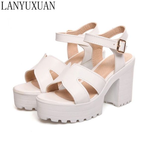 big size summer sandals women 2017 platform female thick heel high heels peep toe sandals shoes women sandalias plataforma 9950, Black
big size summer sandals women 2017 platform female thick heel high heels peep toe sandals shoes women sandalias plataforma 9950, Black