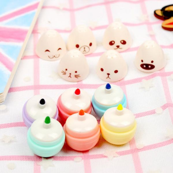 6 pcs/lot creative egg highlighter cartoon 6 colors animal drawing painting art marker pen school writing supplies, Black;red
6 pcs/lot creative egg highlighter cartoon 6 colors animal drawing painting art marker pen school writing supplies, Black;red