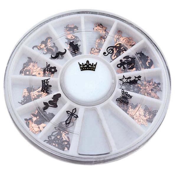 100pcs 3d metal nail art slice black stickers decal foil wheel nail tool art decal foils decoration women water, Silver;gold
100pcs 3d metal nail art slice black stickers decal foil wheel nail tool art decal foils decoration women water, Silver;gold