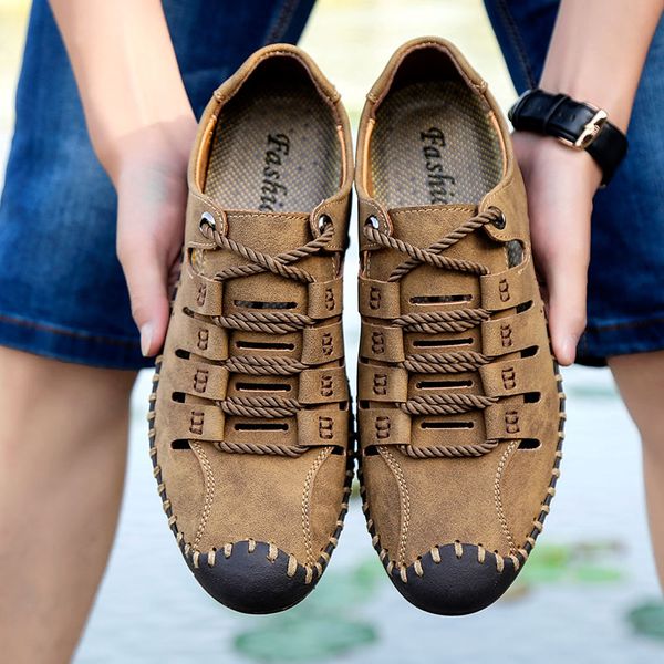 summer mens sandals beach leather sandals for men gladiator outdoor sports male summer shoes large size 38-48, Black
summer mens sandals beach leather sandals for men gladiator outdoor sports male summer shoes large size 38-48, Black