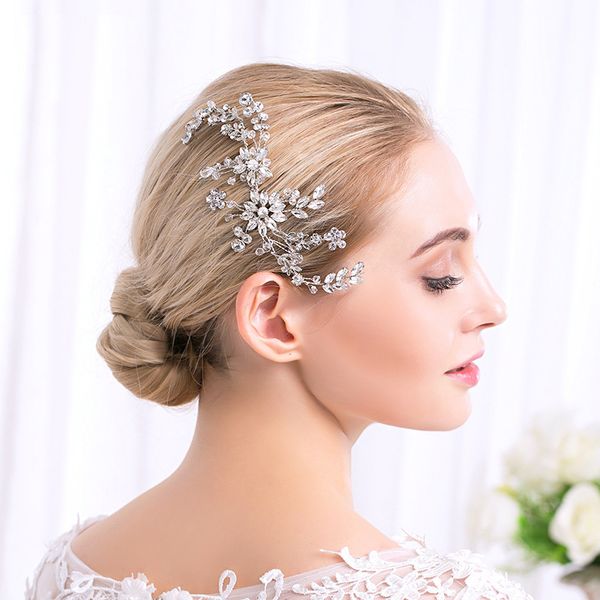 silver hair combs rhinestone wedding hair accessories crystal flower head decoration bridal women ornament for hair, Golden;white
silver hair combs rhinestone wedding hair accessories crystal flower head decoration bridal women ornament for hair, Golden;white