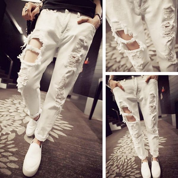 white hole jeans new female spring and summer 2020 nine minutes of pants high waist loose haroun pants leisure joker, Blue
white hole jeans new female spring and summer 2020 nine minutes of pants high waist loose haroun pants leisure joker, Blue