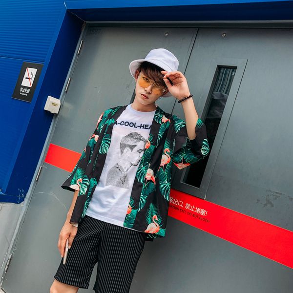 septhydrogen brand leaf printed short sleeve men shirts japanese streetwear casual cotton beach shirt korean fashion hawaiian shirt male, White;black
septhydrogen brand leaf printed short sleeve men shirts japanese streetwear casual cotton beach shirt korean fashion hawaiian shirt male, White;black