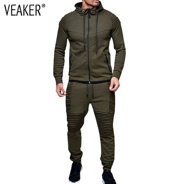 2019 new men's autumn hoodies tracksuit set male zipper pleated sweatshirt sweatpants high street jackets sets -3xl, Gray
2019 new men's autumn hoodies tracksuit set male zipper pleated sweatshirt sweatpants high street jackets sets -3xl, Gray