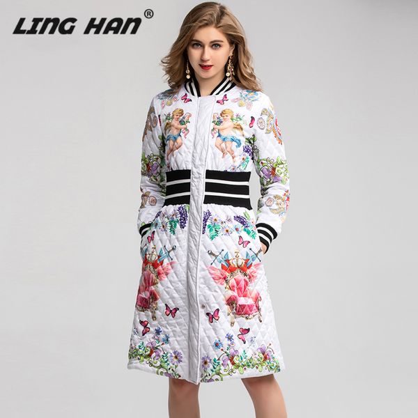 linghan autumn winter fashion designer women character print keep warm coat long sleeve elegant lady new overcoat outwear, Black
linghan autumn winter fashion designer women character print keep warm coat long sleeve elegant lady new overcoat outwear, Black