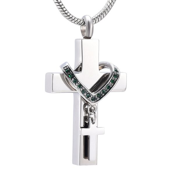ijd9216 dark green double cross memorial necklace charm stainless steel cremation ashes keepsake urn pendant necklace jewelry, Silver
ijd9216 dark green double cross memorial necklace charm stainless steel cremation ashes keepsake urn pendant necklace jewelry, Silver