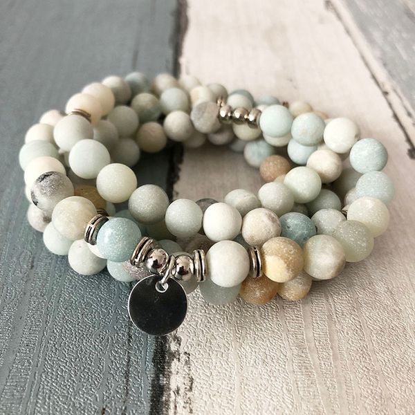 wrist mala beads with matte amazonite 8mm plain charm 108 prayer beads bracelet and necklace healing wraps bracelet, Golden;silver
wrist mala beads with matte amazonite 8mm plain charm 108 prayer beads bracelet and necklace healing wraps bracelet, Golden;silver