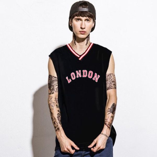 new male v -neck retro london print tank men hip hop loose sleeveless sweat vest casual baseball jersey tank shirt breathable, White;black
new male v -neck retro london print tank men hip hop loose sleeveless sweat vest casual baseball jersey tank shirt breathable, White;black