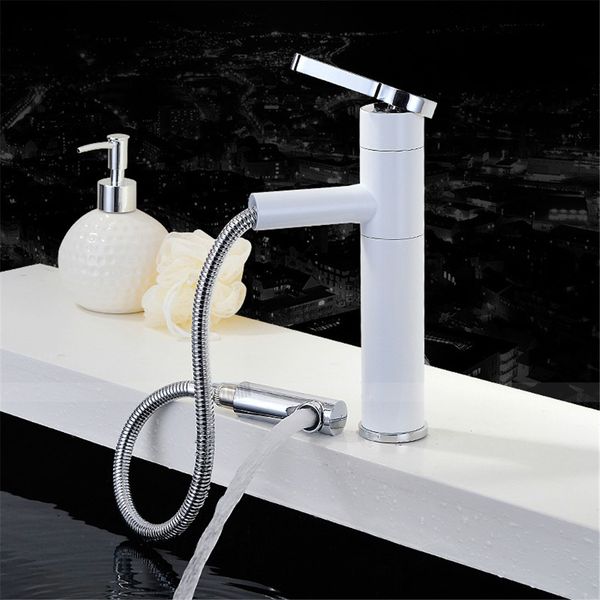 brass polished and white color paint fashion design bathroom basin mixer faucet pull out & rotation water mixer
brass polished and white color paint fashion design bathroom basin mixer faucet pull out & rotation water mixer