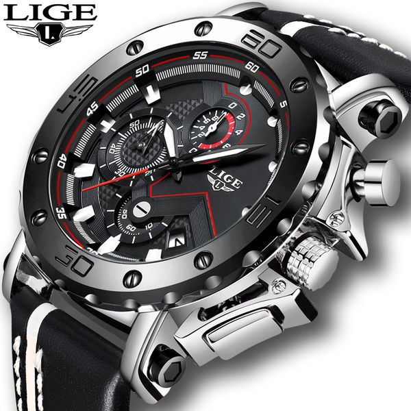 relogio masculino fashion watches mens 2019 lige luxury brand mens business leather military waterproof date dial big watch, Slivery;brown
relogio masculino fashion watches mens 2019 lige luxury brand mens business leather military waterproof date dial big watch, Slivery;brown