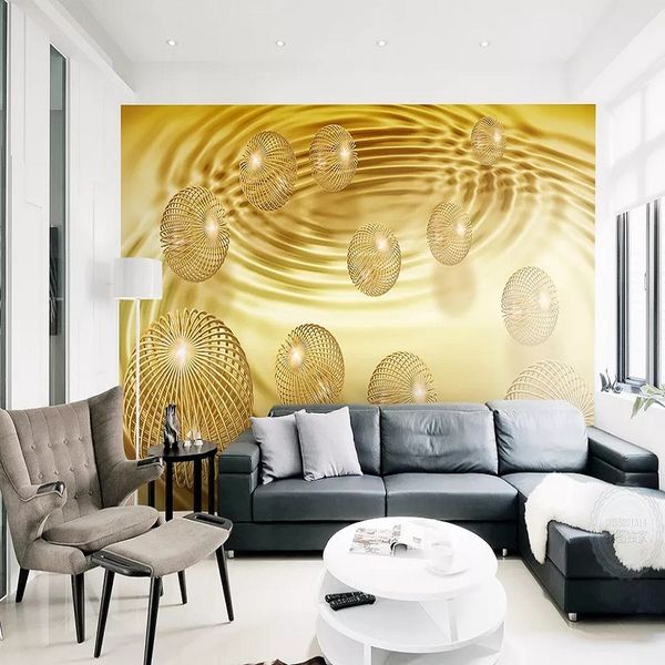 custom large mural 3d wallpaper modern creative 3d space abstract sphere gold yellow bedroom tv back wall decor deep 5d embossed
custom large mural 3d wallpaper modern creative 3d space abstract sphere gold yellow bedroom tv back wall decor deep 5d embossed