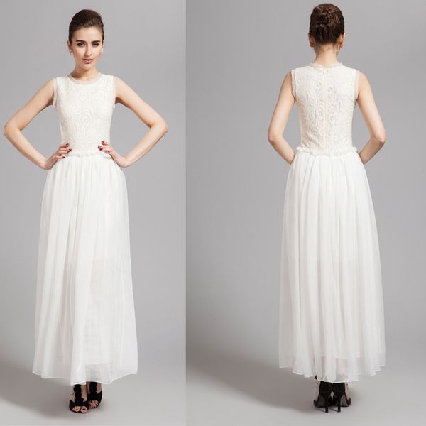 party dresses backlakegirls chiffon white round neck sleeveless a line evening ankle length abendkleider knielang 2021, White;black
party dresses backlakegirls chiffon white round neck sleeveless a line evening ankle length abendkleider knielang 2021, White;black