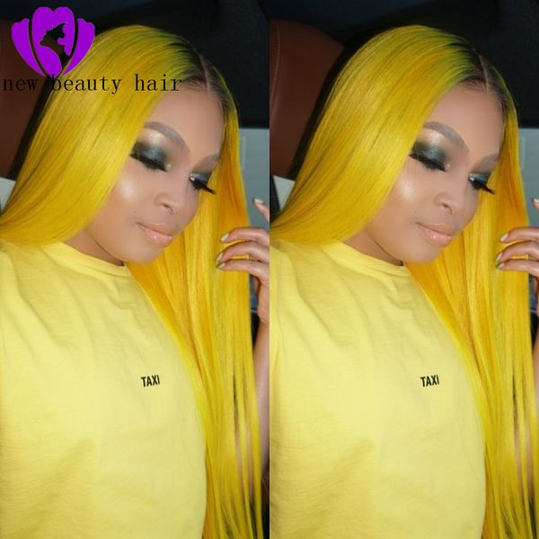 straight pre plucked brazilian hair full wigs with baby hair 13x4 ombre yellow lace front wig synthetic for black/white women, Black;brown
straight pre plucked brazilian hair full wigs with baby hair 13x4 ombre yellow lace front wig synthetic for black/white women, Black;brown