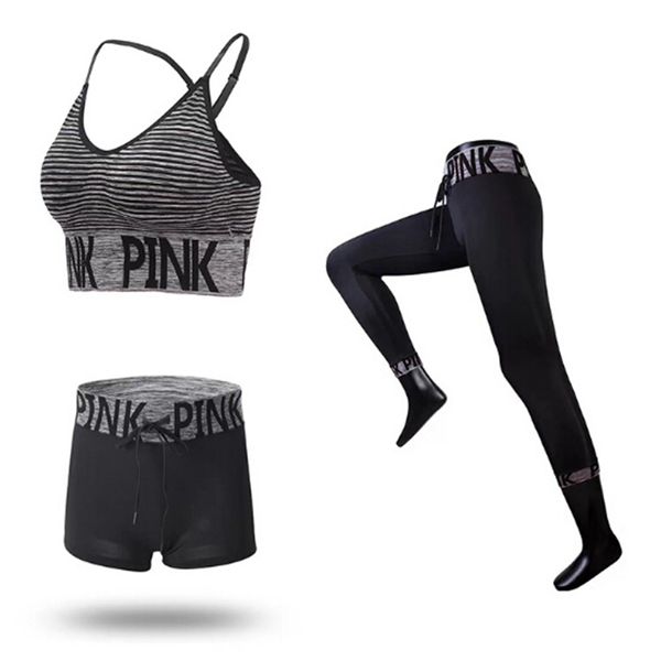 Fashion Pin-k Letter Women Tracksuits Quick-dry 3pcs set Yoga Suit Fitness Gym Top Vest Running Underwear Sets Runner Outfits
Fashion Pin-k Letter Women Tracksuits Quick-dry 3pcs set Yoga Suit Fitness Gym Top Vest Running Underwear Sets Runner Outfits