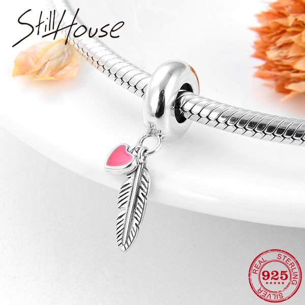 mother's day gift 925 sterling silver feather pink love heart charms pendants fit original pandora bracelet jewelry making
mother's day gift 925 sterling silver feather pink love heart charms pendants fit original pandora bracelet jewelry making