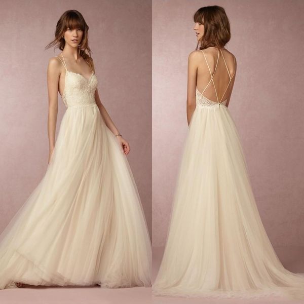 2020 beach wedding dresses bhldn spaghetti strap sleeveless appliques lace on a-line wedding gowns custom made
2020 beach wedding dresses bhldn spaghetti strap sleeveless appliques lace on a-line wedding gowns custom made