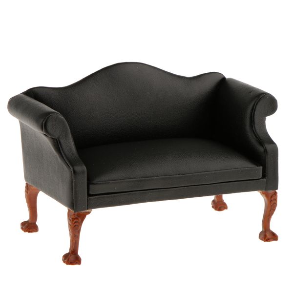 1/12 scale dollhouse living room furniture double couch sofa