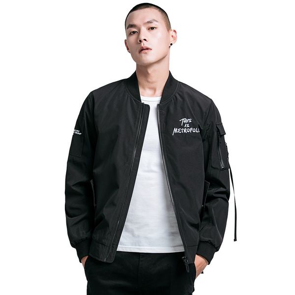 autumn stand men jacket 2019 new youth leisure cardigan zipper jacket loose coat men's letter embroidery veste homme, Black;brown
autumn stand men jacket 2019 new youth leisure cardigan zipper jacket loose coat men's letter embroidery veste homme, Black;brown