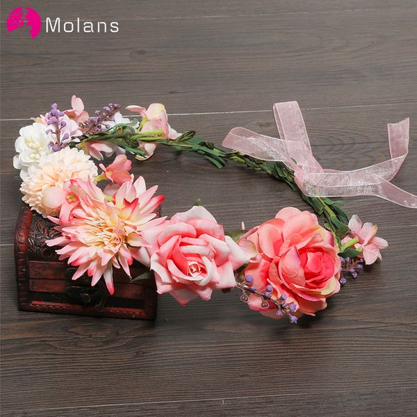 molans exquisite rose flower crown head bands ribbon bow floral wreath bride woodland p shoot wreath wedding accessories
molans exquisite rose flower crown head bands ribbon bow floral wreath bride woodland p shoot wreath wedding accessories