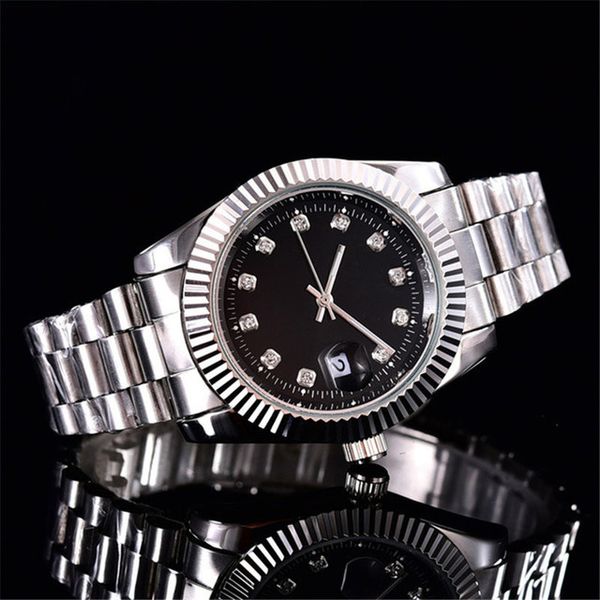 maxi relogio masculino diamond mens watches fashion black dial calendar gold bracelet folding clasp master male, halloween christmas gift, Slivery;brown 
maxi relogio masculino diamond mens watches fashion black dial calendar gold bracelet folding clasp master male, halloween christmas gift, Slivery;brown
