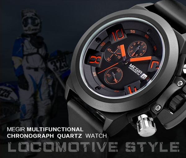 megir brand designer multi-functional sports silicone waterproof calendar quartz watch three-eye multi-pointer run second men's 22, Slivery;brown
megir brand designer multi-functional sports silicone waterproof calendar quartz watch three-eye multi-pointer run second men's 22, Slivery;brown