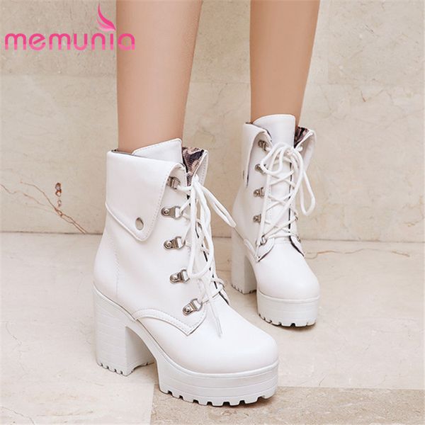 memunia 2020 ankle boots women round toe pu autumn winter high heels platform boots vintage party prom shoes ladies, Black
memunia 2020 ankle boots women round toe pu autumn winter high heels platform boots vintage party prom shoes ladies, Black