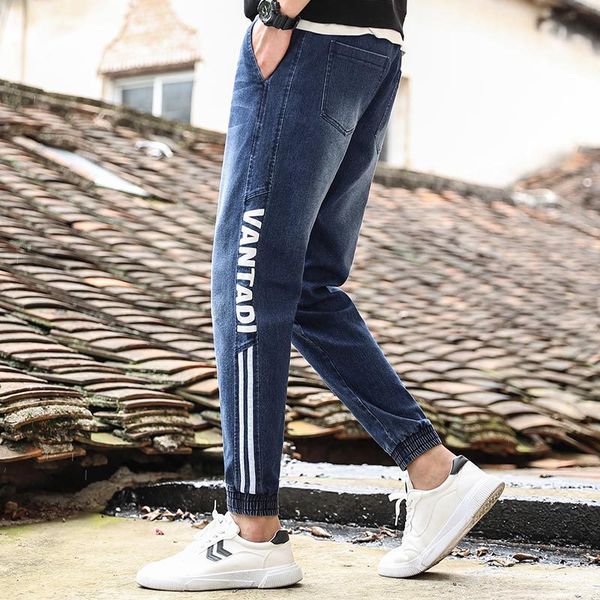 side stripe mens skinny fit letter pringting black denim jeans solid color plus size slim fit lightweight cotton jeans for men, Blue
side stripe mens skinny fit letter pringting black denim jeans solid color plus size slim fit lightweight cotton jeans for men, Blue