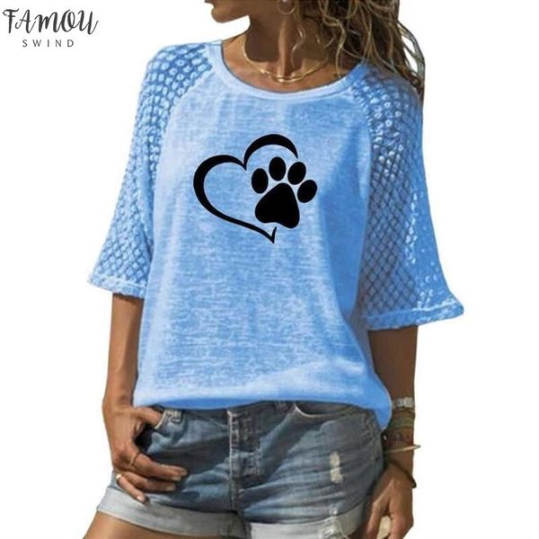 new animal fashion t shirt for women dog paw animal print lace crew neck t shirt t shirt women plus size, White
new animal fashion t shirt for women dog paw animal print lace crew neck t shirt t shirt women plus size, White