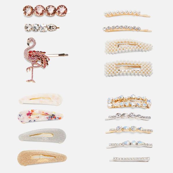 lady 2019 new luxury crystal hair pins sets for women flamingo pineapple hair jewelry bohemian colorful clips barrette, Golden;white
lady 2019 new luxury crystal hair pins sets for women flamingo pineapple hair jewelry bohemian colorful clips barrette, Golden;white
