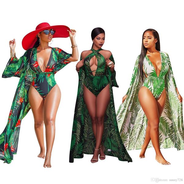 

2018 две части зеленый печати сексуальный купальник женщины летний пляж пуш-ап бикини купальники модный купальный костюм дамы прикрыть бикин, White;black