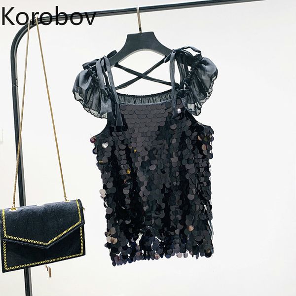 korobov summer 2020 new outwear tank women open back black sequined patchwork camis wild 2a226, White
korobov summer 2020 new outwear tank women open back black sequined patchwork camis wild 2a226, White