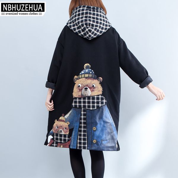 nbhuzehua t793 4xl 5xl 6xl hooded winter jacket women plus thick velvet long coat cartoon bear print jackets large sizes, Black
nbhuzehua t793 4xl 5xl 6xl hooded winter jacket women plus thick velvet long coat cartoon bear print jackets large sizes, Black