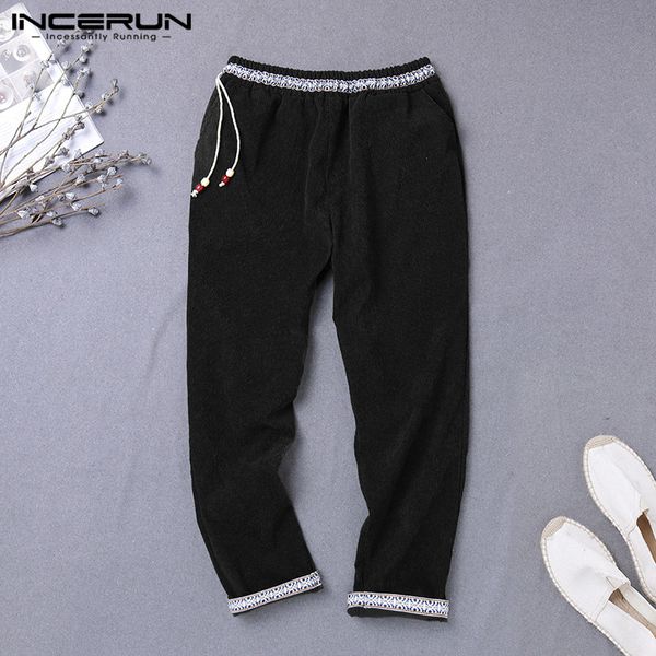 incerun winter casual men corduroy pants joggers elastic waist pockets 2019 ethnic trousers men fashion streetwear harem pants, Black
incerun winter casual men corduroy pants joggers elastic waist pockets 2019 ethnic trousers men fashion streetwear harem pants, Black