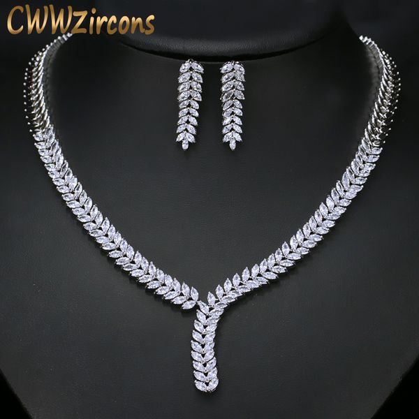 cwwzircons gorgeous white gold color african nigerian design fashion bridal wedding cz crystal jewelry set for women t035, Slivery;golden
cwwzircons gorgeous white gold color african nigerian design fashion bridal wedding cz crystal jewelry set for women t035, Slivery;golden
