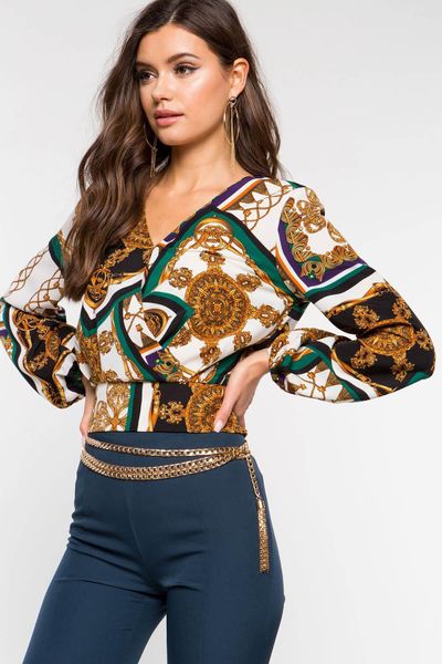 new 2020 fashon design v-neck geometric print 100%chiffon short ladeis blouse lantern sleeve green colours s-xl ing, White
new 2020 fashon design v-neck geometric print 100%chiffon short ladeis blouse lantern sleeve green colours s-xl ing, White