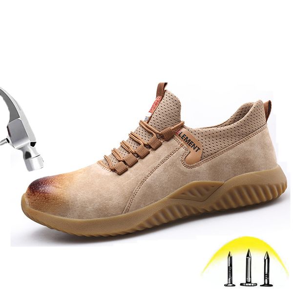 mens breathable work safety boots with steel toe male outdoor casual sneakers lightweight puncture proof leather safety shoes, Black
mens breathable work safety boots with steel toe male outdoor casual sneakers lightweight puncture proof leather safety shoes, Black
