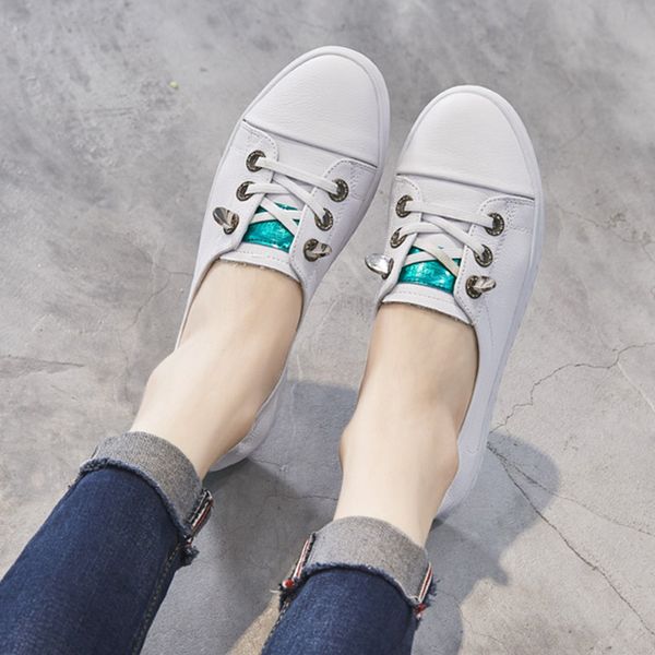 genuine leather shoes women flats soft white shoes women casual footwear cow leather fashion brand female white a1533, Black
genuine leather shoes women flats soft white shoes women casual footwear cow leather fashion brand female white a1533, Black