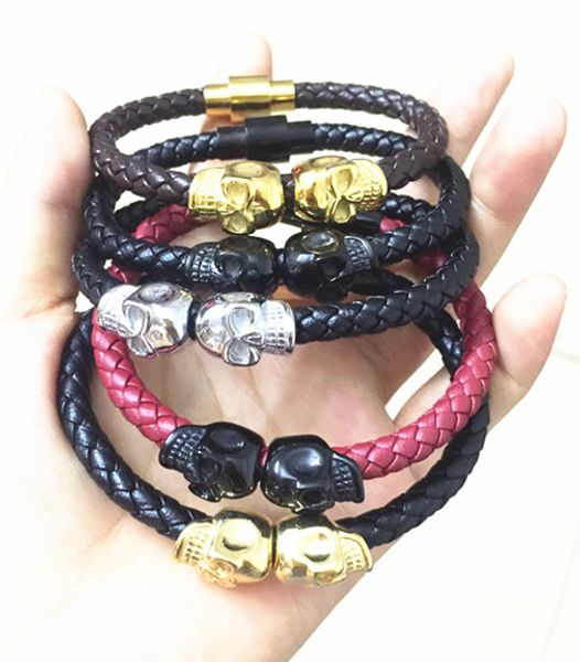 gold northskull bracelets genuine nappa black leather charms twin skull bangles for man women stainless jewelry birthsday gift
gold northskull bracelets genuine nappa black leather charms twin skull bangles for man women stainless jewelry birthsday gift