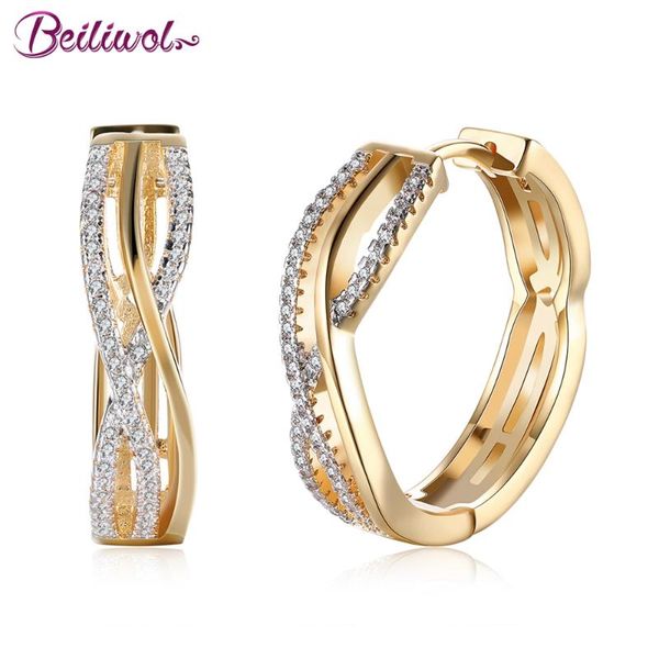 beiliwol hoop earrings for women fashion champagne gold color zircon crystal korean earring round 2020 new design jewelry gift, Golden
beiliwol hoop earrings for women fashion champagne gold color zircon crystal korean earring round 2020 new design jewelry gift, Golden