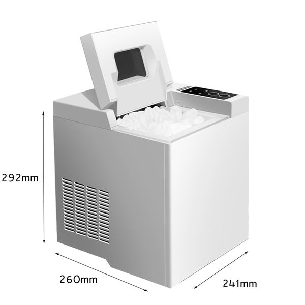 DHgate Dual-purpose fully automatic electric ice maker with compressor for household mini desktop ice maker for coffee shop bar tea shop listed by DHgate