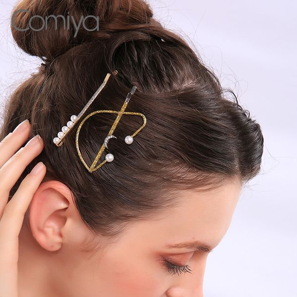 comiya fashion hairpins sets for women barrettes moon round silver color acrylic pearls mosaic statement hairpin korean jewelry, Golden;white
comiya fashion hairpins sets for women barrettes moon round silver color acrylic pearls mosaic statement hairpin korean jewelry, Golden;white