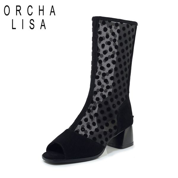 orcha lisa 2019 summer women mesh peep toe solid sandals mesh back zipper high heel mid-calf boots black 45
orcha lisa 2019 summer women mesh peep toe solid sandals mesh back zipper high heel mid-calf boots black 45
