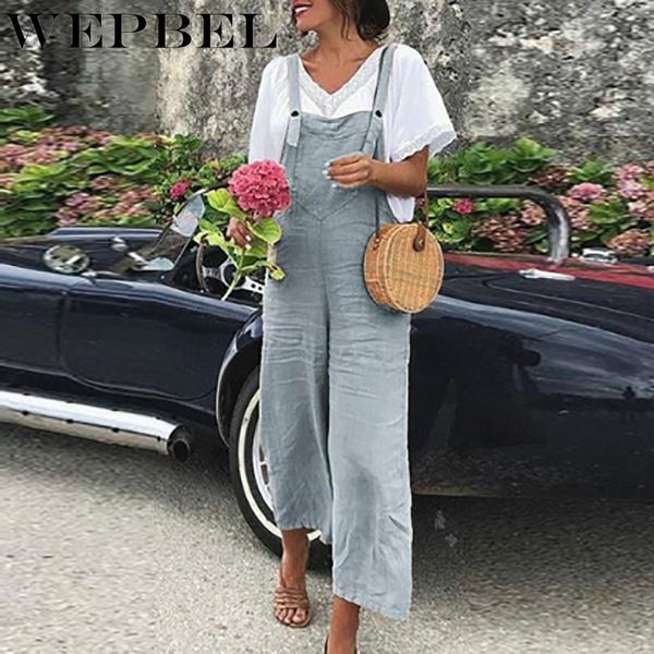 wepbel women jumpsuit sleeveless dungarees loose solid summer casual women's straight playsuit jumpsuit overalls, Black;white
wepbel women jumpsuit sleeveless dungarees loose solid summer casual women's straight playsuit jumpsuit overalls, Black;white