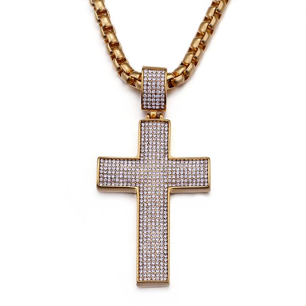 cross pendants necklace men hip hop zircon 316l stainless steel full cubic zirconia setting 18k gold plated jewelry, Silver
cross pendants necklace men hip hop zircon 316l stainless steel full cubic zirconia setting 18k gold plated jewelry, Silver