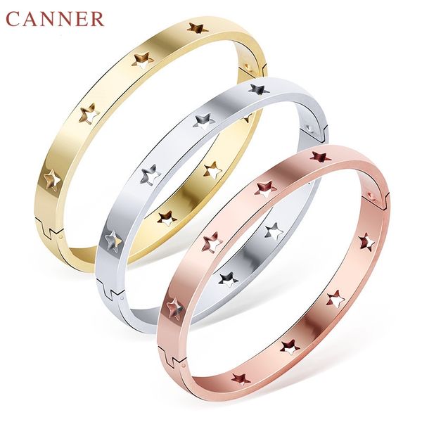 punk stainless steel bangles bracelets for women rose gold silver hollow star titanium bangle jewelry gifts brazalete mujer c4, Black
punk stainless steel bangles bracelets for women rose gold silver hollow star titanium bangle jewelry gifts brazalete mujer c4, Black